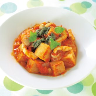 しめじと高野豆腐のトマト煮