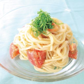魚介とトマトの和風冷製パスタ