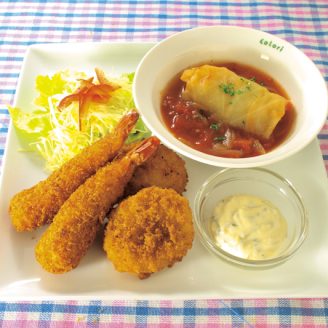 カフェ風ロールキャベツプレート