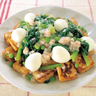 厚揚げのカニ入り野菜あんかけ