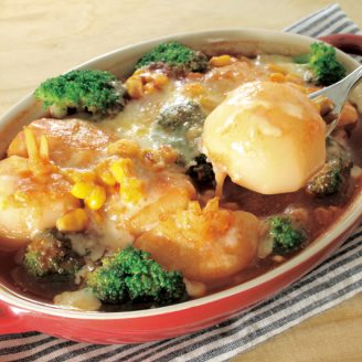 小かぶとロールキャベツスープグラタン