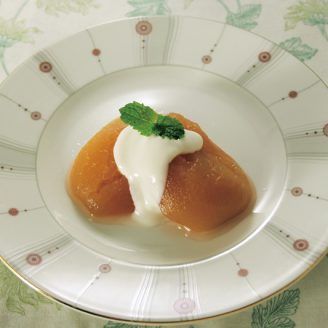 りんごのコンポート ヨーグルトソース