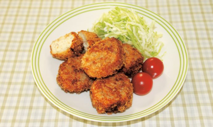 れんこんの鶏ミンチはさみフライ