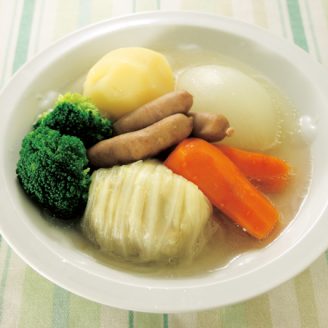 ロールキャベツとソーセージのポトフ