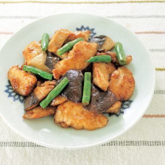 鶏肉と椎茸のレモン醤油焼き