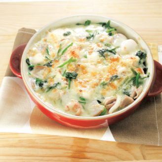 ハムとシーフードのパングラタン