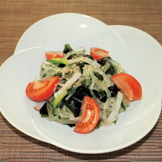 ハムときゅうりの春雨ぽん酢サラダ