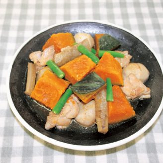 万能つゆで根菜の煮物
