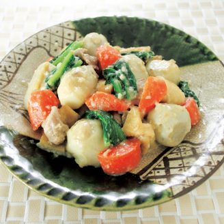 豚肉とさといもの甘酒みそ煮