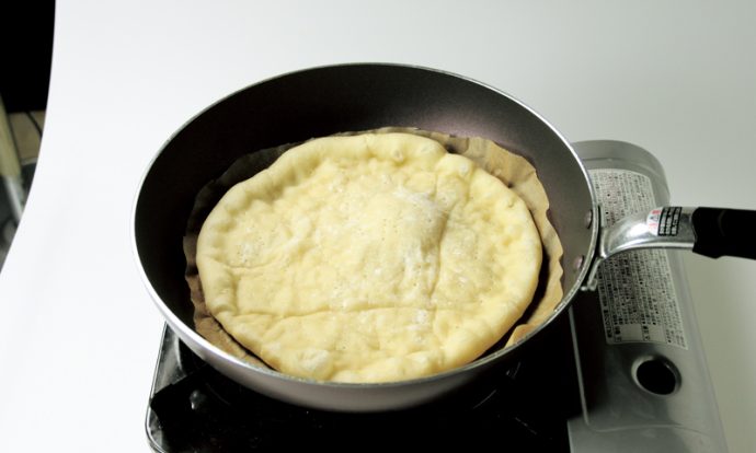 ベーコンとコーンのピザ手順画像