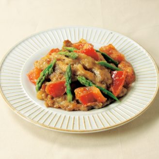 豚肉のトマト味噌だれ炒め