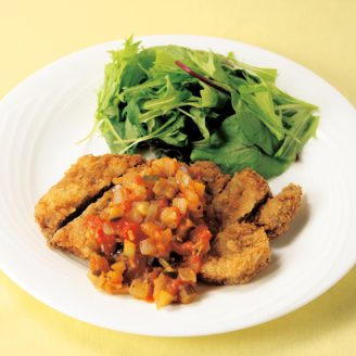 トンカツ 夏野菜ソース