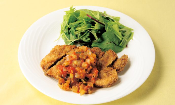 トンカツ 夏野菜ソース