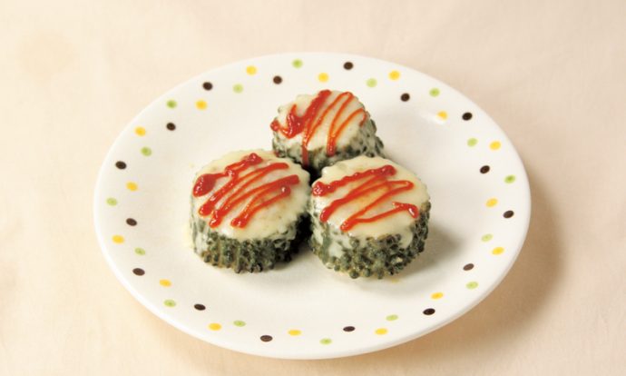 肉詰めゴーヤのチーズがけ