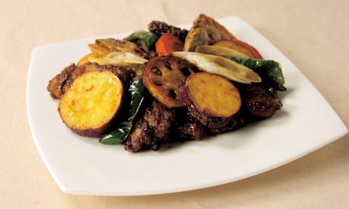 根菜たっぷり酢豚