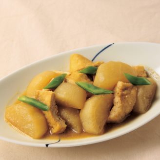 油揚げと大根のみそ煮