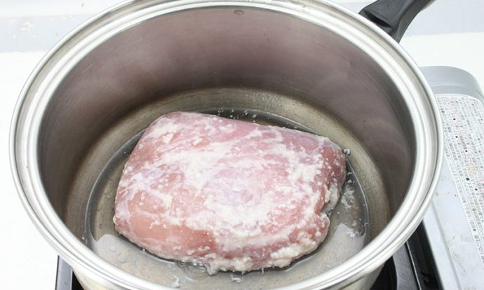 塩麹蒸し豚手順画像