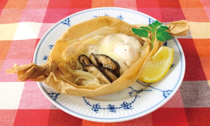ササミときのこのチーズ蒸し