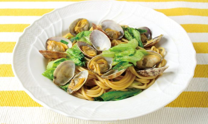 あさりとレタスの和風スパゲティ