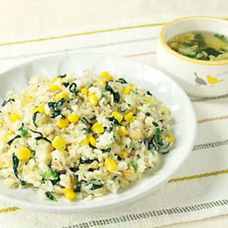 ちりめんじゃことほうれん草のマヨチャーハン