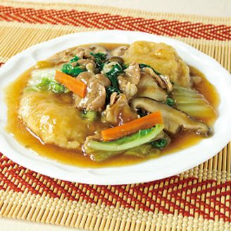 揚げもちの中華あんかけ