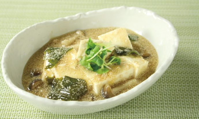 豆腐のあったかタラコあん