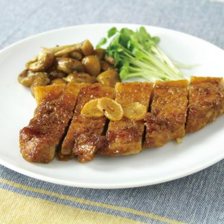 豚ロース肉のガーリックバター醤油ソテー