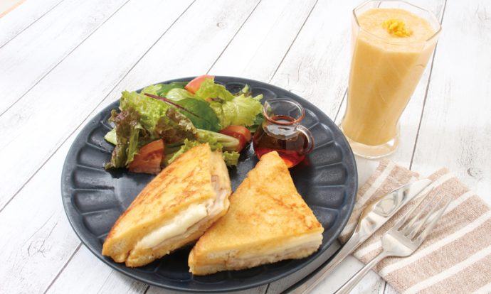 バナナといよかんのジンジャーミルク