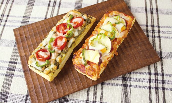 彩り野菜のサクサクピザ