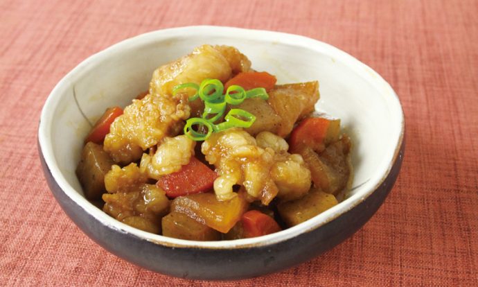 レンジでもつ煮込み