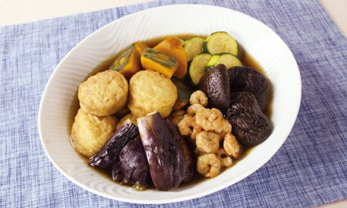 えびと夏野菜の冷やし煮