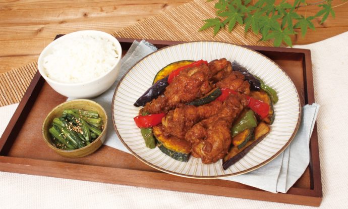 鶏手羽元と夏野菜のコク旨マリネ