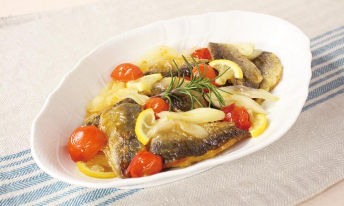 アジのイタリア風ワイン蒸し