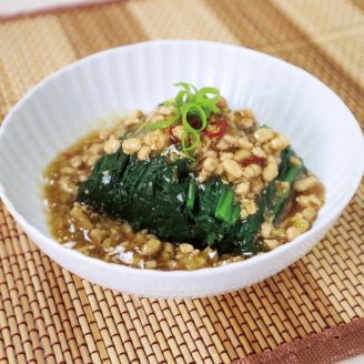 ほうれん草の香味あんかけ