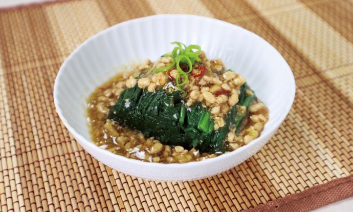 ほうれん草の香味あんかけ