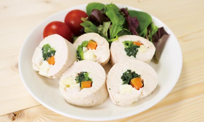 チキンのほうれん草ロール
