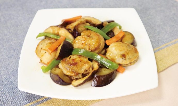 ほたての和風黒酢炒め