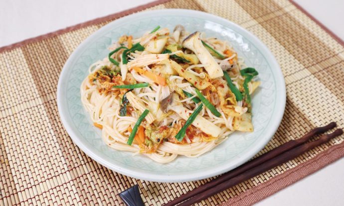 キムチそうめんチャンプルー