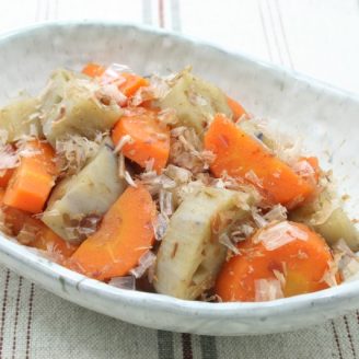 れんこんとにんじんの土佐煮