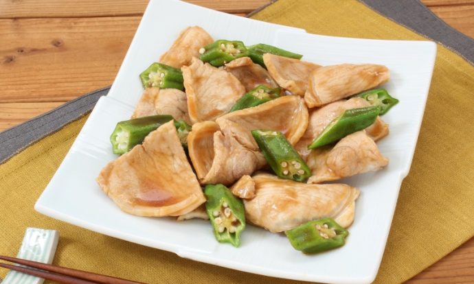 豚肉とオクラの甘辛炒め