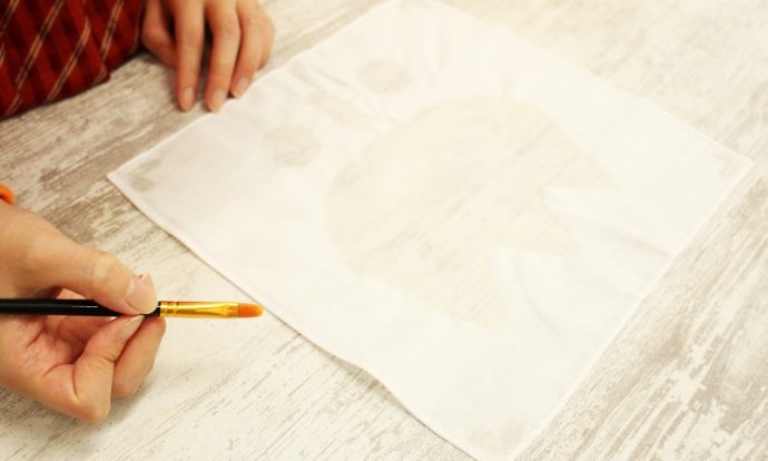 たまねぎの皮でのこり染