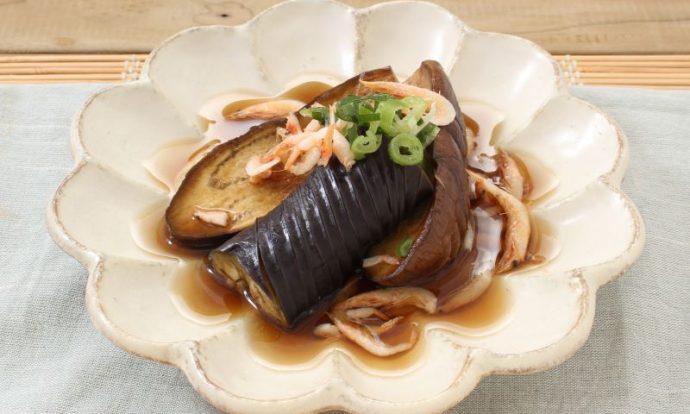 なすと干しエビの煮浸し