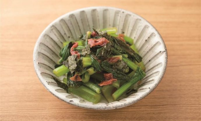 小松菜の梅のり和え