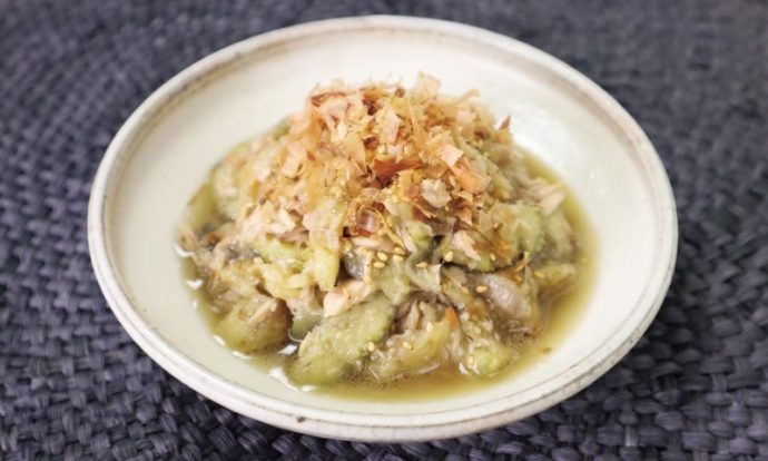 なすとツナのめんつゆ和え