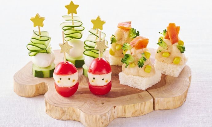 クリスマスピンチョス＆たらもサラダ