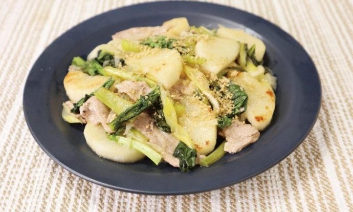 豚肉と長いものさっぱり甘酢炒め