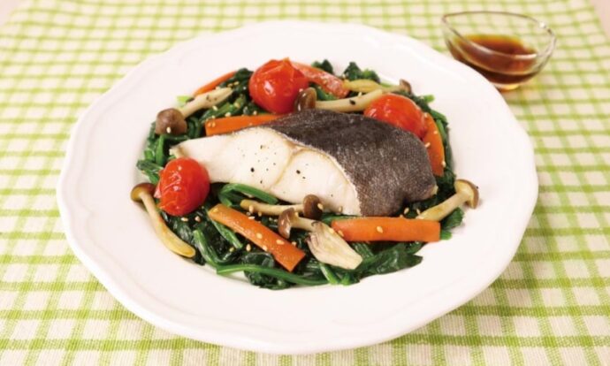 銀だらと野菜の彩り蒸し