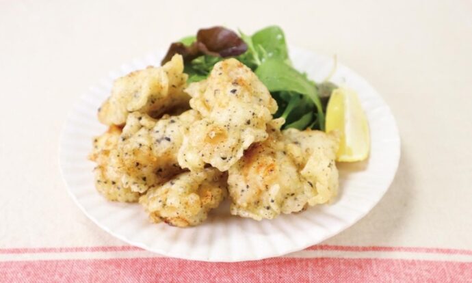 黒ごま衣の鶏天