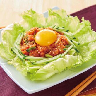 ネギトロキムチユッケ風サラダ