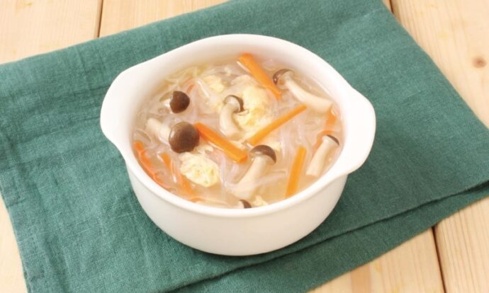 にんじんとしめじの中華卵ｽｰﾌﾟ